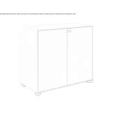 Low office cabinet with a lock Oberding