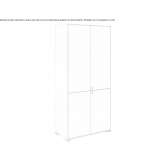 Tall, slab office cabinet with hinged doors Oberding