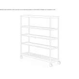 Steel office shelves on wheels Crone