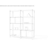 Office shelves made of metal and wood Freden