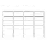 Open, double-sided metal shelf Newton