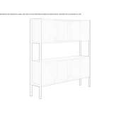 Open, free-standing wooden office shelves Olcea