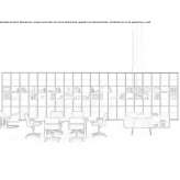 Open modular office shelves made of tempered glass Kloetze