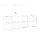 Modułowe regały biurowe z aluminium i drewna Gostycyn