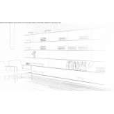 Open, free-standing shelf in extruded aluminum Sunuapa