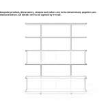 Open, free-standing office shelves made of extruded aluminum Rodalben