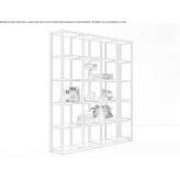Open, high, free-standing aluminum office shelves Alberic