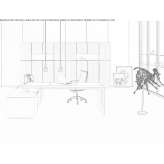 Wooden office shelves Pirou