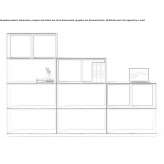 Freestanding Modular wooden office shelves Chao