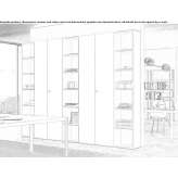 Tall, free-standing wooden office shelf Alberic