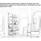 Free-standing double-sided shelf Cibaca