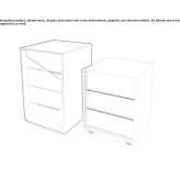 Office chest of drawers made of wood and glass Solone