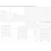 Office chest of drawers on wheels with a lock Menderes