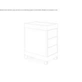 Aluminum office cabinet on wheels Cojocna