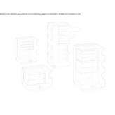 ABS office chest of drawers on wheels Seyhli