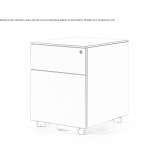 Metal office chest of drawers on wheels Borzoy