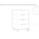 Chest of drawers with wheels Pizhanka