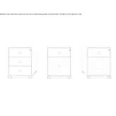 Office chest of drawers on wheels with a lock Lavaca
