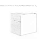 Wooden document cabinet with a lock Villegas