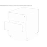 Metal office chest of drawers with wheels and a lock Warfield