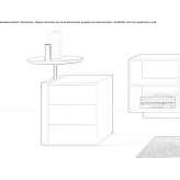 Office chest of drawers made of varnished wood Alberic