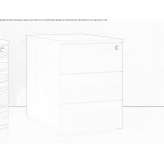 Wooden office chest of drawers with a lock Horning