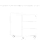 Melamine office chest of drawers on wheels with a lock Southall