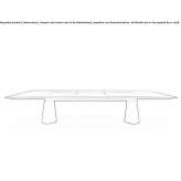 Rectangular leather conference table with cable management system Studenok