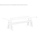 Rectangular conference table with cable management system Mumpf