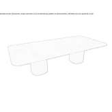 Prostokątny cementowy stół konferencyjny Ratne