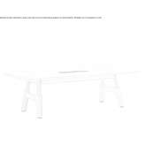 Rectangular wooden conference table with cable management system Isgoren