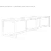 Rectangular table made of solid wood Oberaich