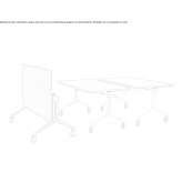 Conference table with a dropable top, made of HPL Rittana
