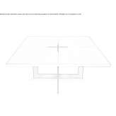 Square conference table made of steel and wood Edgworth