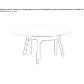 Round conference table with HPL Mumpf