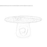 Round marble table Bram