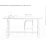 Rectangular high conference table Arzano