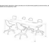 Rectangular metal conference table Bordalba