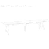 Rozkładany prostokątny drewniany stół Mombuey