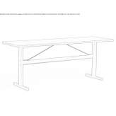 Rectangular high table made of wooden veneer Gaschurn