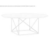 Round conference table made of steel and wood Reznos