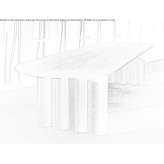 Oval table made of solid wood Clymer