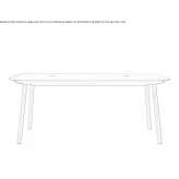 Rectangular conference table Dinar