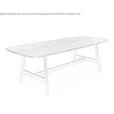 Rectangular conference table made of solid wood Moissac