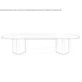 Oval crystal table Badules