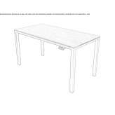 Wooden desk with electric drive Kuyvozi