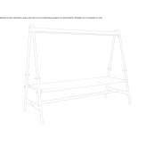 Rectangular table with height adjustment Villenoy