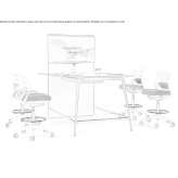 Multimedia conference table with cable management Gryon