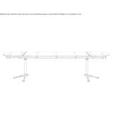 Extendable oval conference table made of glass and aluminum Orsaria