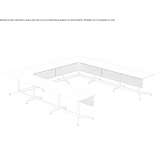 Modułowy stół konferencyjny z systemem zarządzania kablami Gedling